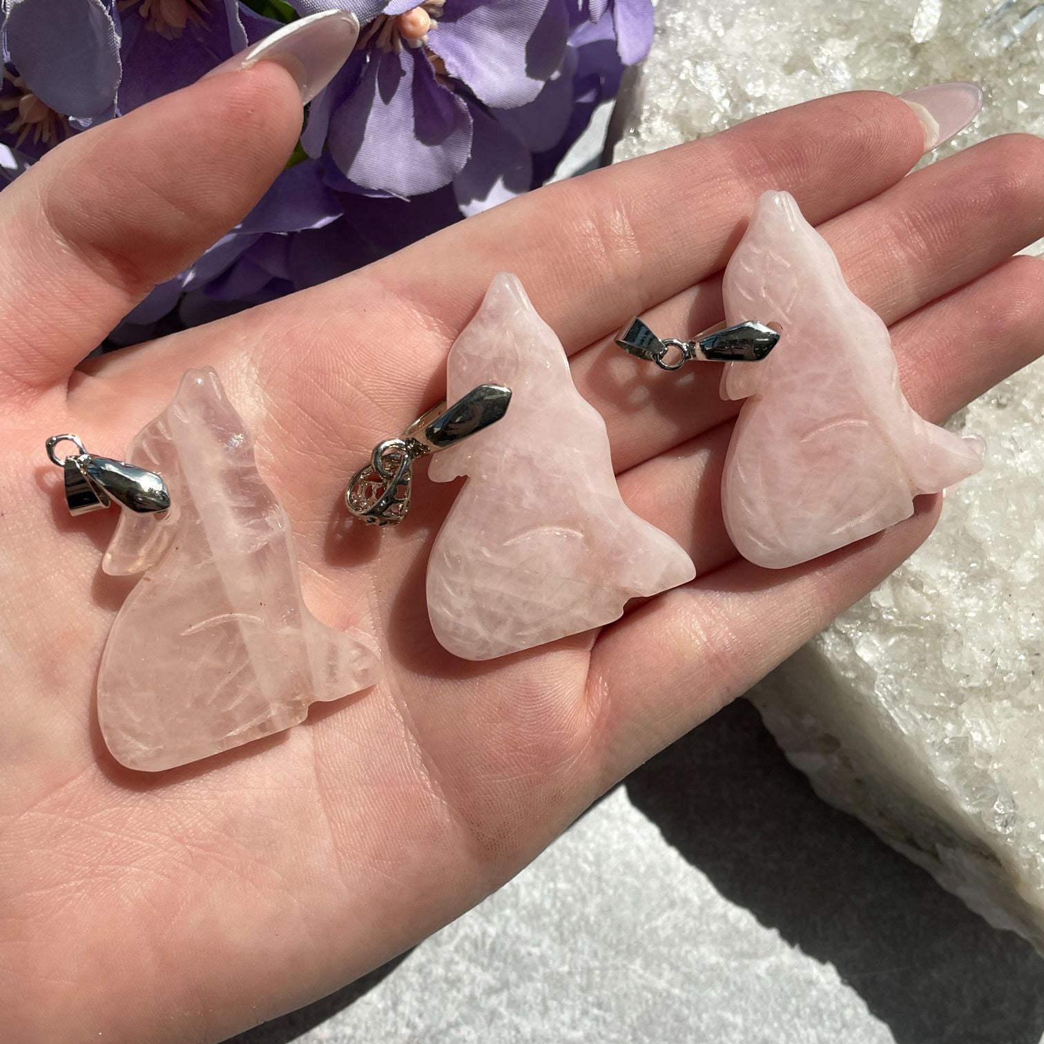 Rose Quartz Rabbit Pendant Rose Quartz Rabbit Pendant